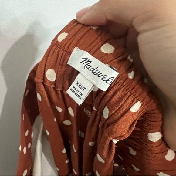 Madewell Tall Huston Pull-On Crop Pants in Inkspot Dots size xxst - Picture 3 of 9